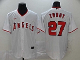 Angels 27 Mike Trout White 2020 Nike Cool Base Jersey,baseball caps,new era cap wholesale,wholesale hats